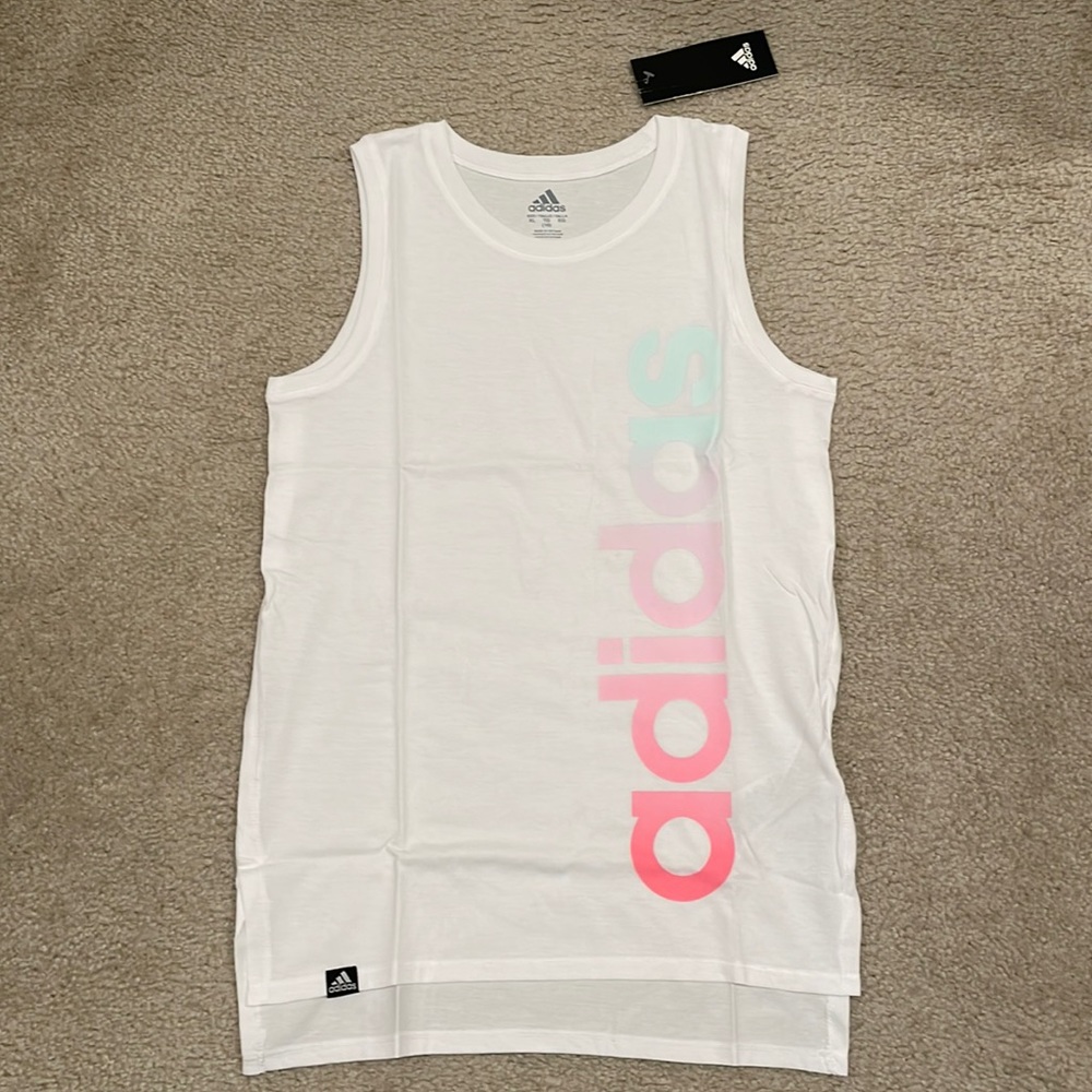 Adidas Muscle Tank Top girl juniors size XL brand new